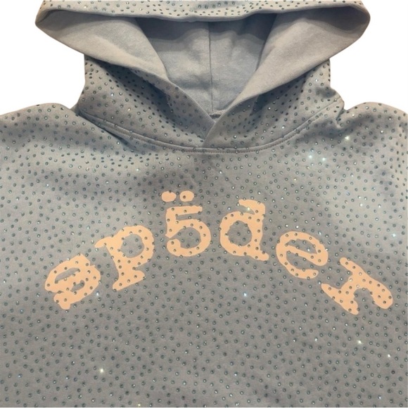 SP5DER VVS Light Blue Hoodie New - Picture 2 of 6